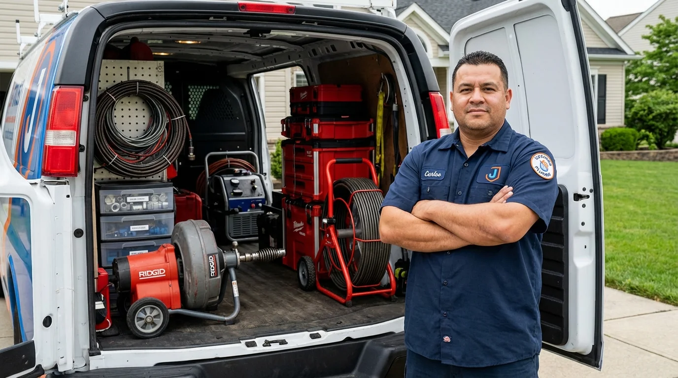 Professional drain cleaning equipment and Johns Plumbing LLC plumber in Laramie