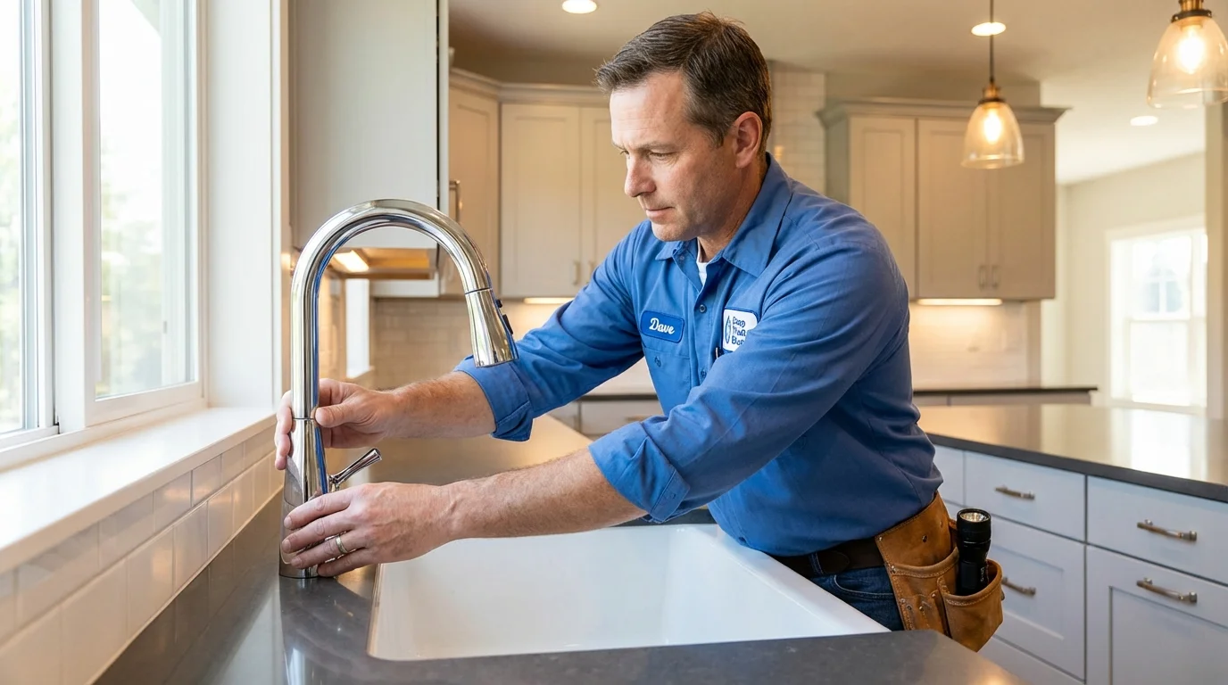Kitchen faucet installation by Johns Plumbing LLC in Laramie