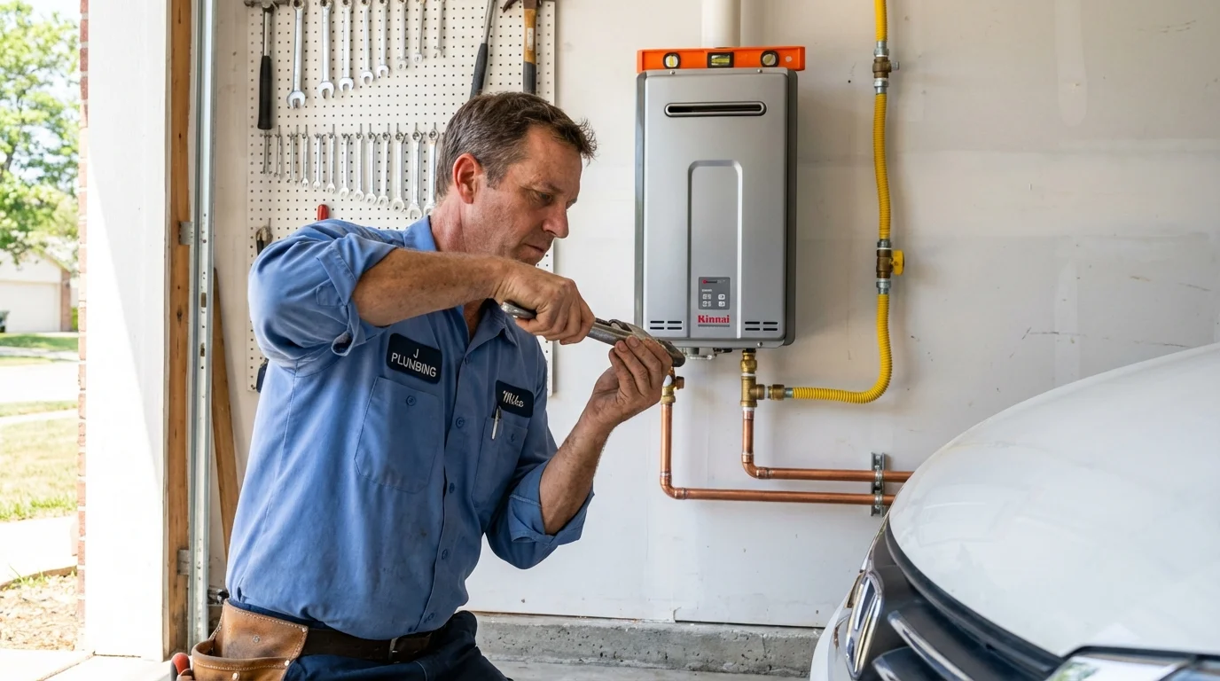 Tankless water heater installation by a Johns Plumbing LLC plumber in Laramie